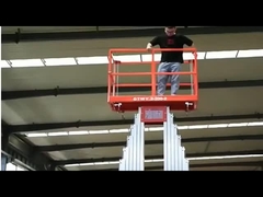 12m هيدروليك 2 منصة سبائك الألومنيوم رجل رفيع الإيجار للمنصة المتحركة الجوية